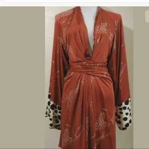 Issa London Vintage silk zebra print dress